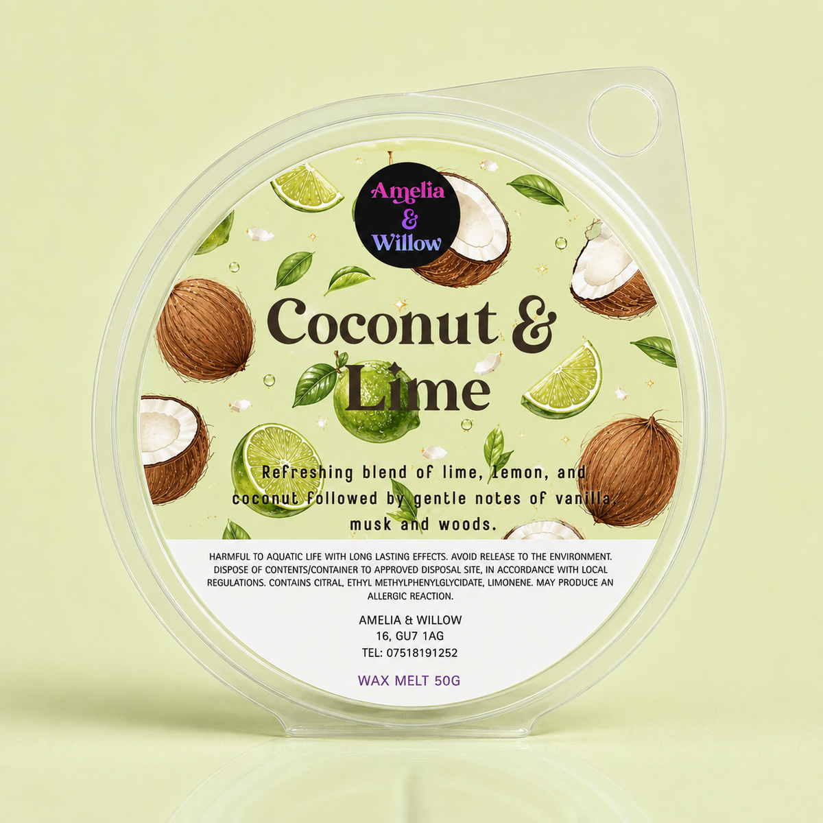 Coconut & Lime Wax Melt – 50g