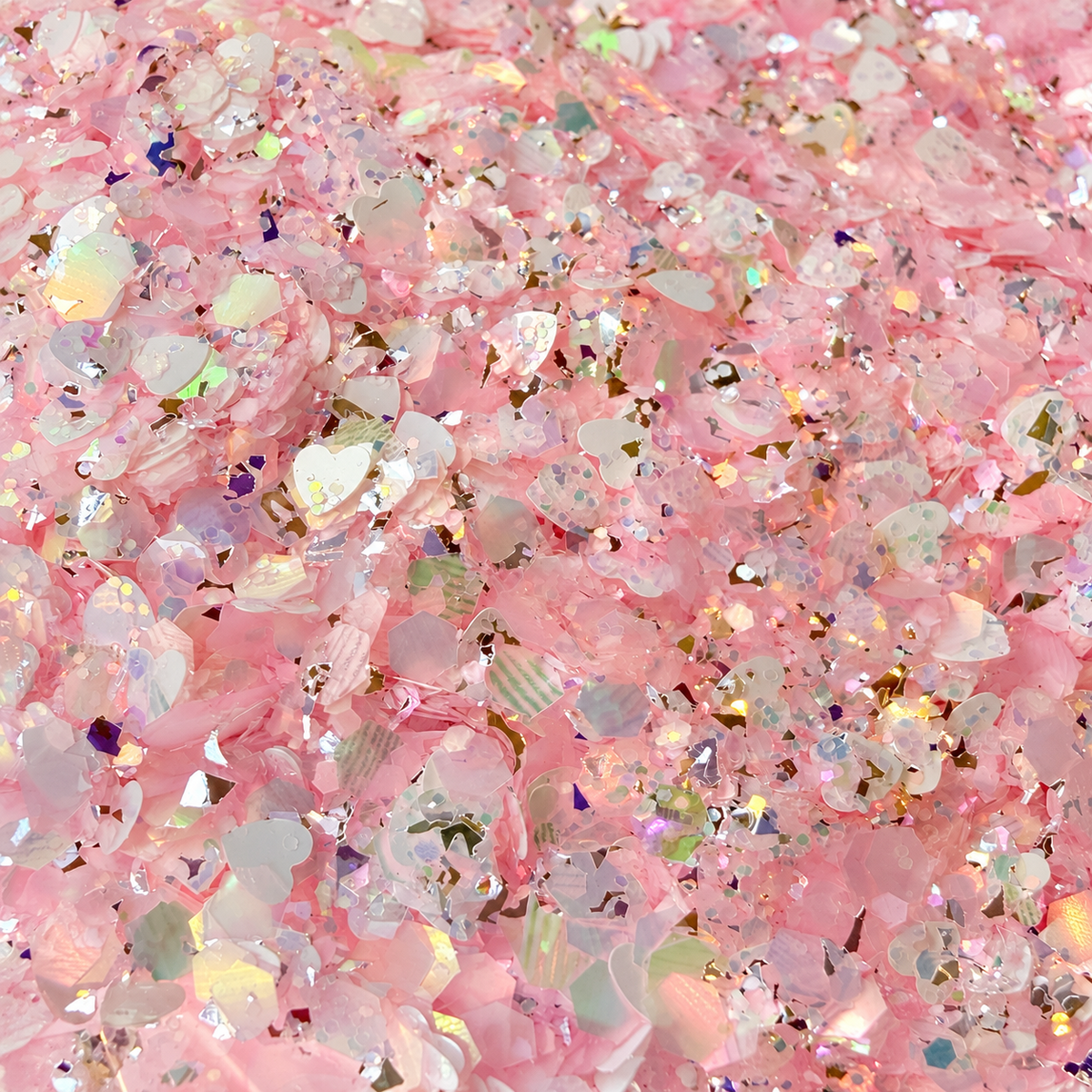 Lovestruck glitter close up