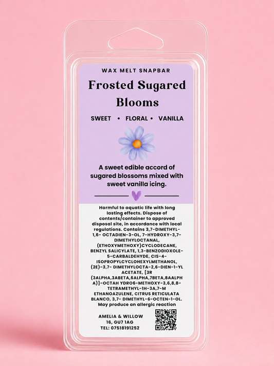 Frosted Sugared Blooms Peony Wax Melt Snap Bar
