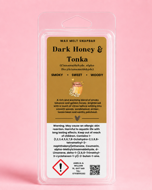 Dark Honey & Tonka Wax Melt Snap Bar