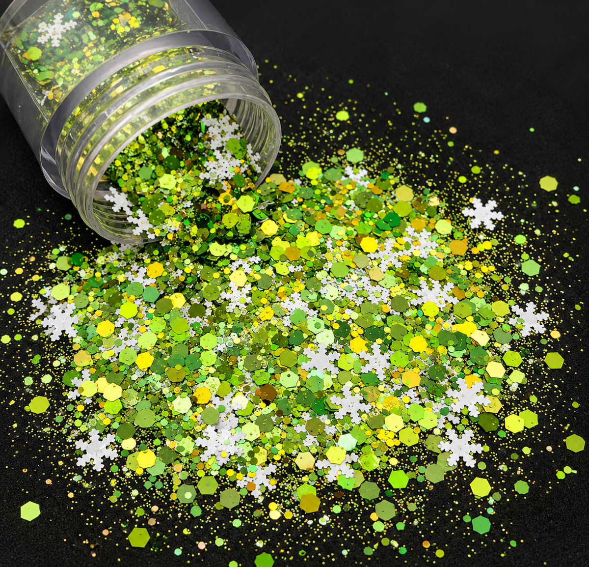 Frosted Evergreen glitter falling out of tub
