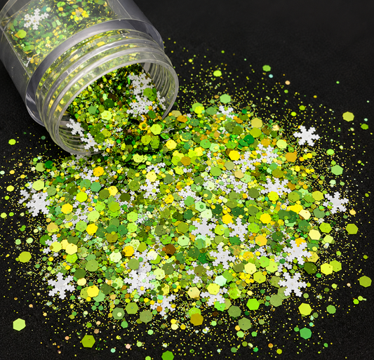 Frosted Evergreen glitter falling out of tub