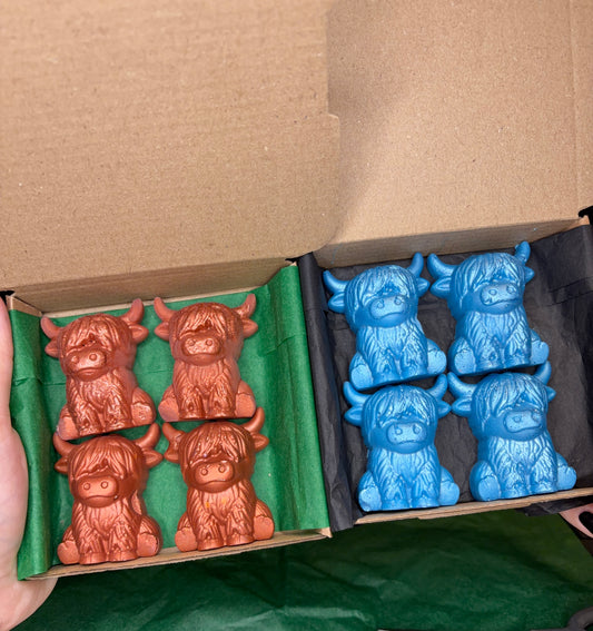 Highland Cow Wax Melts – Box of 4 | Choose Your Scent