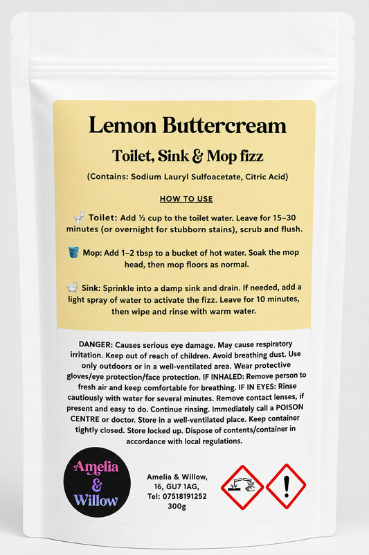 Lemon Buttercream Toilet, Sink & Mop Fizz Powder