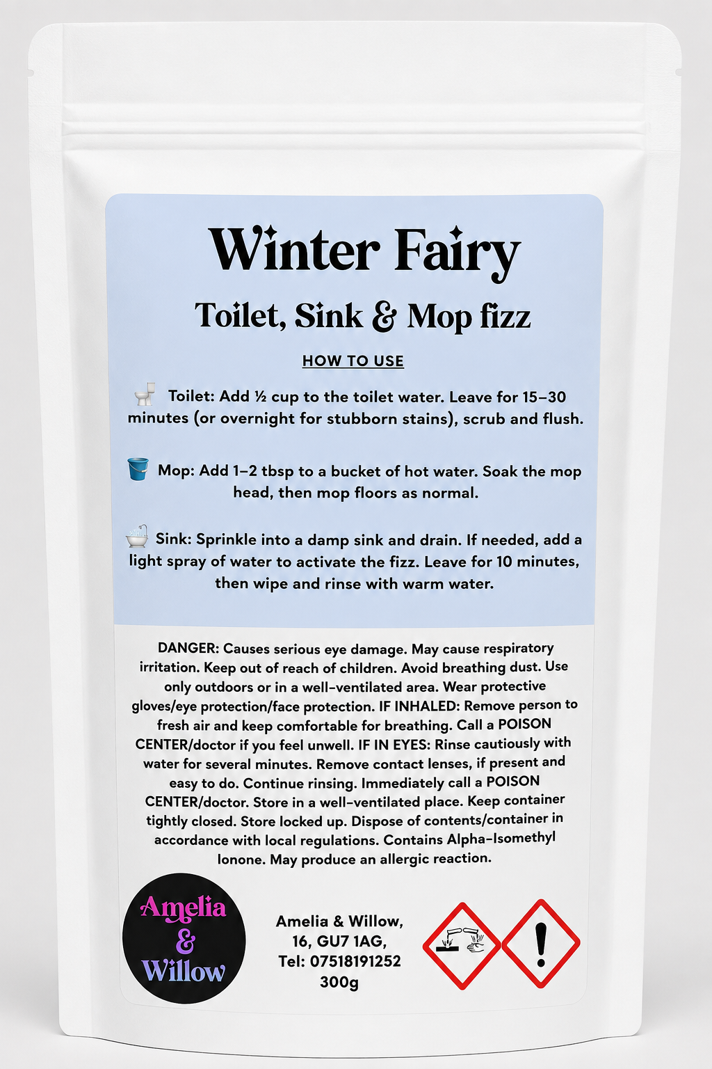 Winter Fairy Toilet, Sink & Mop Fizz Powder