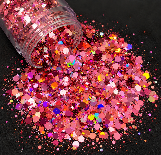 blush crush glitter